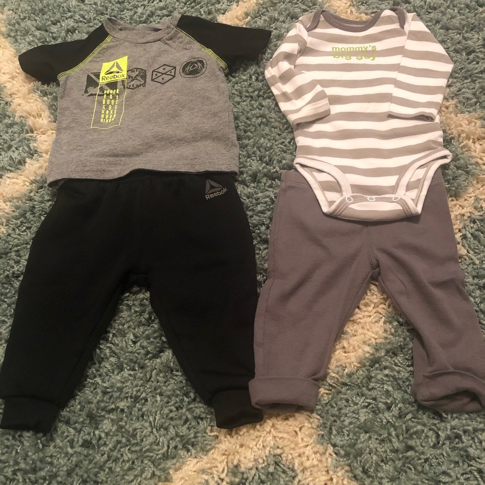 2 Outfit Bundle 6 month/6-9 month Carter’s/Reebok